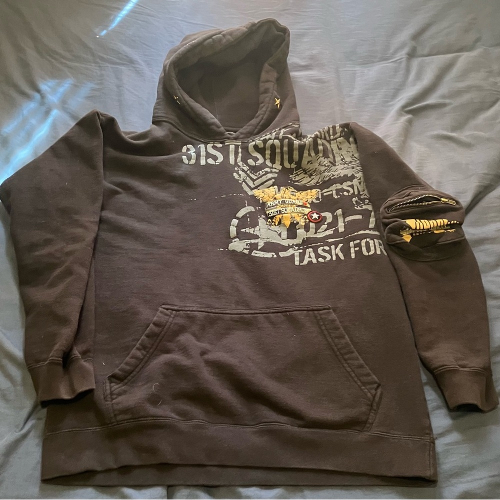 Men's Black Graphic Hoodie